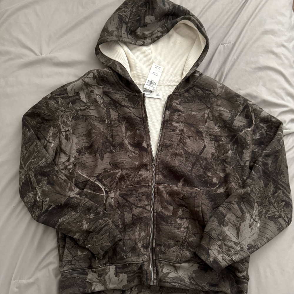 Hollister Camo Zip Up Hoodie